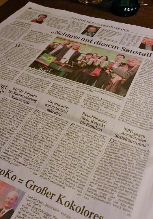 Die NPD? Dasselbe wie de4r Bund Naturschutz oder die Bayernpartei, meint zumindest die Passauer Neue Presse.
