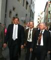 Defilee zum Haidplatz: Rieger, Beckstein, Renter. Foto: Staudinger