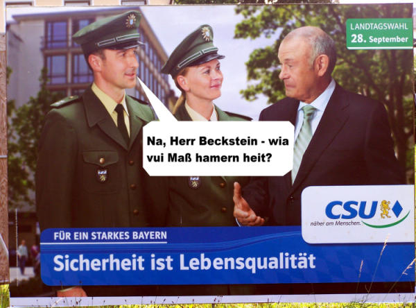 Endspurt im Wahlkampf. Gefunden von Uli Wittmann