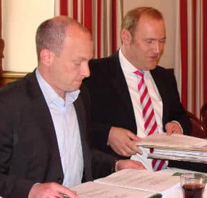 Einst lief die Zusammenarbeit bestens: Joachim Wolbergs und Christian Schlegl 2008 in der großen Koalition. Foto: Archiv