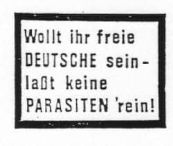 Bei Brandt in Regensburg gefundene Briefaufkleber: „Schriftstücke möglicherweise rechtsextremistischer Provenienz“, meinte seinerzeit das Regensburger Amtsgericht und verurteilte zwei Antifaschisten wegen übler Nachrede.