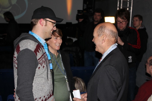 OB Schaidinger im Gespräch mit Insa Wiese und dem Filmemacher Roland Fischer. 