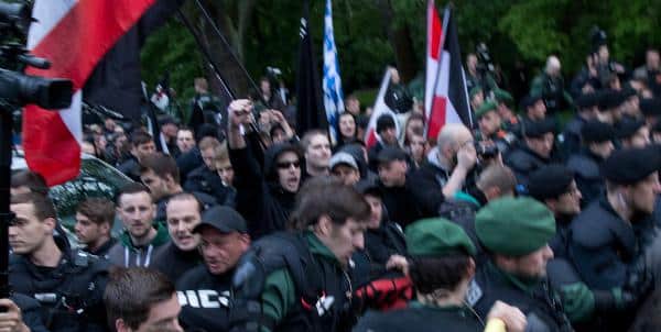 Gescheiterter Nazi-Aufmarsch am 11. Mai in Regensburg. Auf der Seite des Freien Netz Süd findet sich dazu kein Sterbenswörtchen. Stattdessen werden irgendwelche Angriffe erfunden. Foto: as