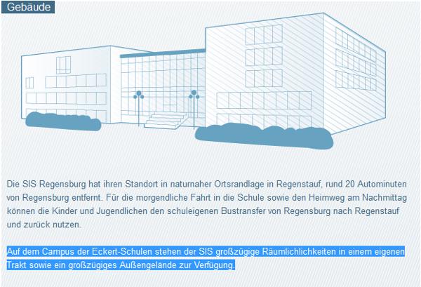 "Großzügige Räumlichkeiten" der SIS bei Eckert Regenstauf. Welche Kosten bleiben an wem dafür hängen?