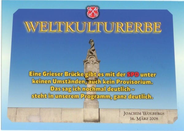 Postkarte von Stadtrat Hubert Lankes aka "Kulturreverrat Regensburg", von Christian Schlegl ohne Quellenverweis als "satirische Postkarte" an die Medien verschickt.