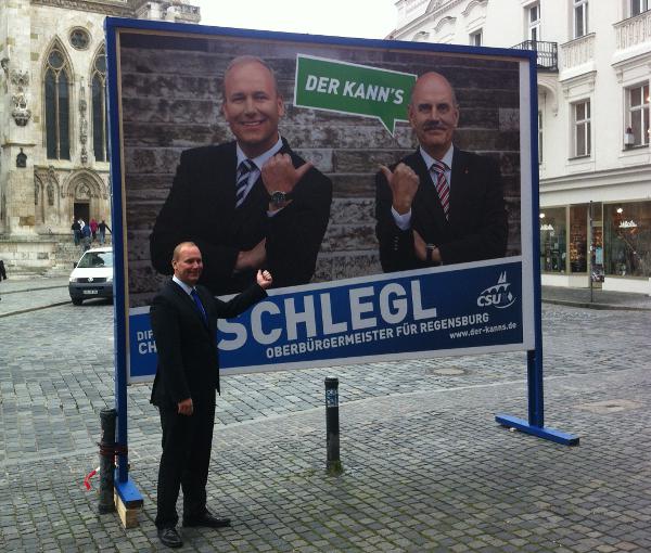 Von nix gewusst? Christian Schlegl (hier im OB-Wahlkampf). Foto: Archiv/ as