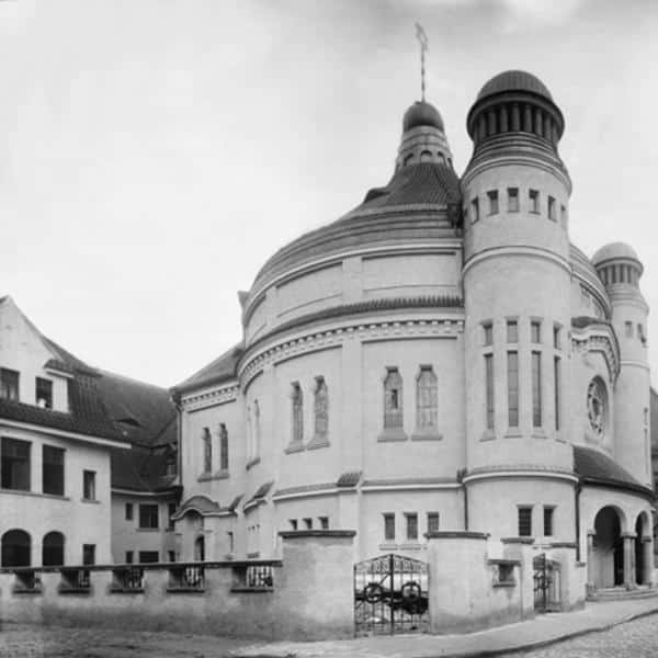 Die 1912 errichtete Neue Synagoge in der Schäffnerstraße.