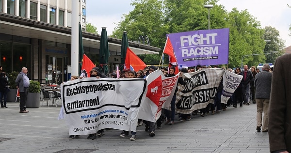 Etwa 120 Menschen demonstrierten gegen den Auftritt der AfD. Foto: ld