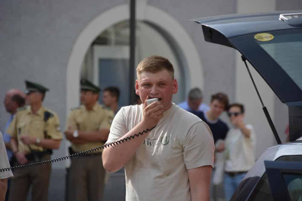 Strohmeier bei einem Aufmarsch des III. Wegs in Deggendorf im August. Foto: Witzgall