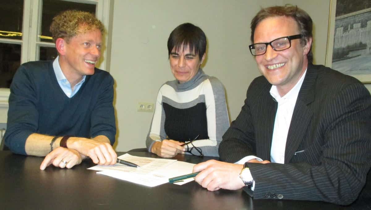 Bemüht, Optimismus zu verbreiten: Jörg Roscher, Carola Kupfer und Andreas Eckl. Foto: as