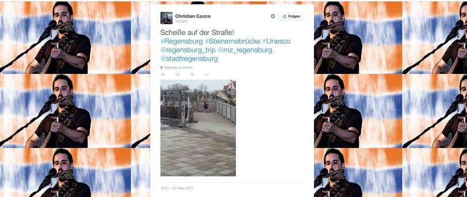 Der Tweet vdes Anstoßes. Cocco hat diesen und weitere Tweets zum "Thema" Bettler zwischenzeitlich gelöscht.