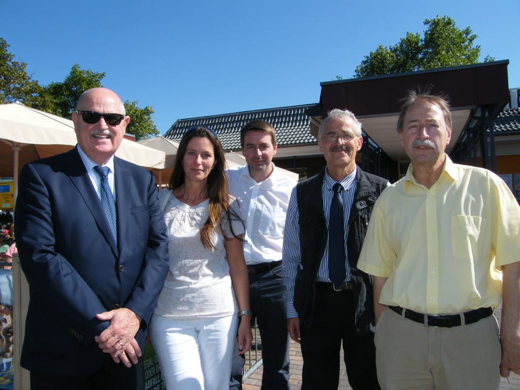 Das Trio fotogenico in Aktion, sogar mit Burger-Meister. Foto: pm