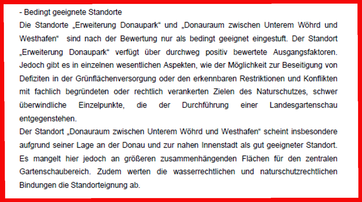 Etwas mehr als zehn Zeilen in einer fünfseitigen Stadtratsvorlage: "Standortprüfung". 