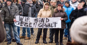 Demonstration von Russlanddeutschen am 24. Januar. 