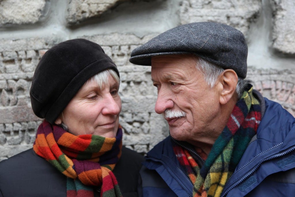 Helga Hanusa und Ernst Grube, 2011 in Izbica; Foto: Paul Huf