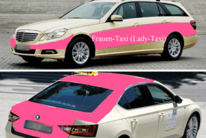 Wichtig gerade für "Frauen und junge Frauen": pinke Lady-Taxis. Foto: CSB/ Janele