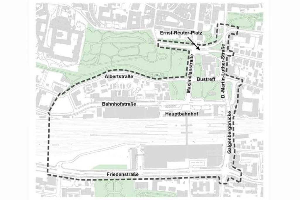 Der Planungsbereich, um den es geht. Grafik: Stadt Regensburg