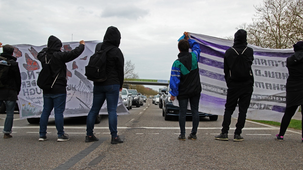 Protest gegen bayerische Abschiebepraxis in Ingolstadt. Foto: 