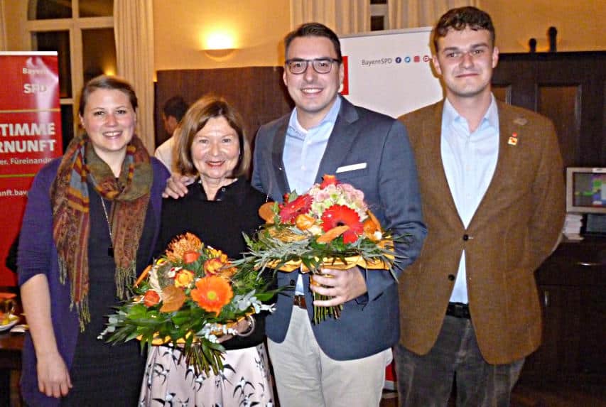 Margit Wild zieht mit Listenkandidatin Carolin Wagner in den landtagswahlkampf, Sebastian Koch bewirbt sich mit Heinrich Kielhorn für den Bezirk. 