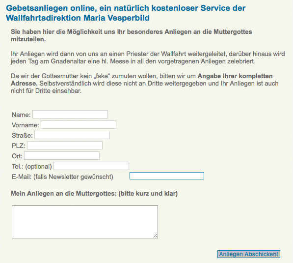 Auch Gläubige profitieren vom Breitbandausbau. Foto: Screenshot http://www.maria-vesperbild.de